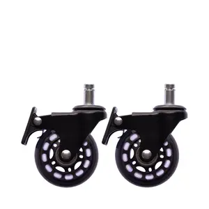 Braids & Freckles Castor Wheel with Brake - Set of Two - wheels with click-in brakes for imperfect salon floors