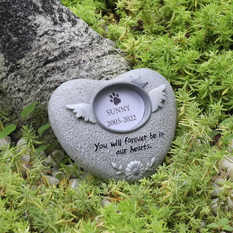 Creative Resin Outdoor Pet Dog Tombstone Memorial Stone, Cat, Kitten and Small Animal Sacrificial Monument, Craft Gift Decoration