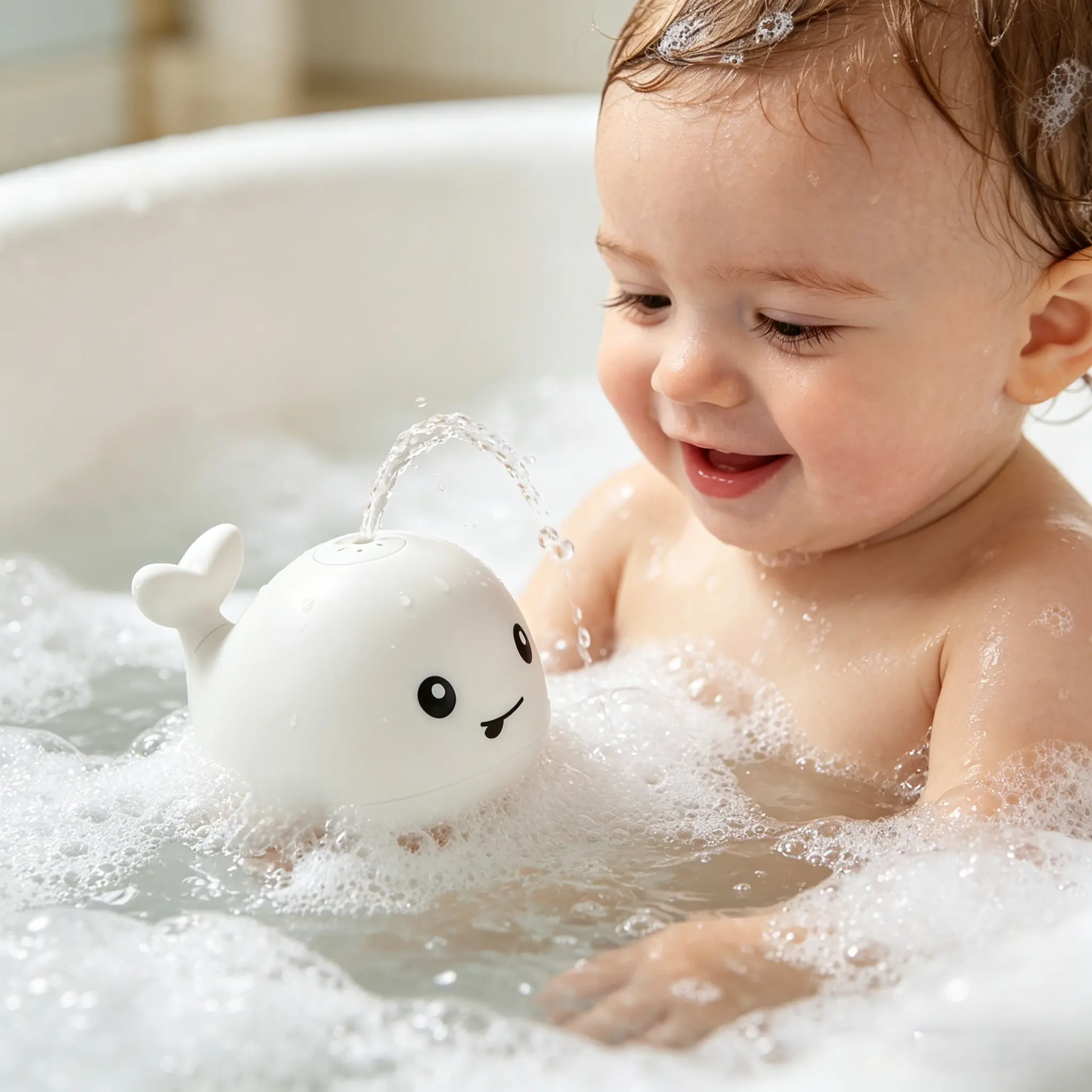 Light-Up Whale Bath Toy for Kids, Automatic Water Spraying Toy with Sensor & LED Lights – Fun Bathtub & Pool Toy Gift for Children, Fun Gifts & Little Gifts for Girls