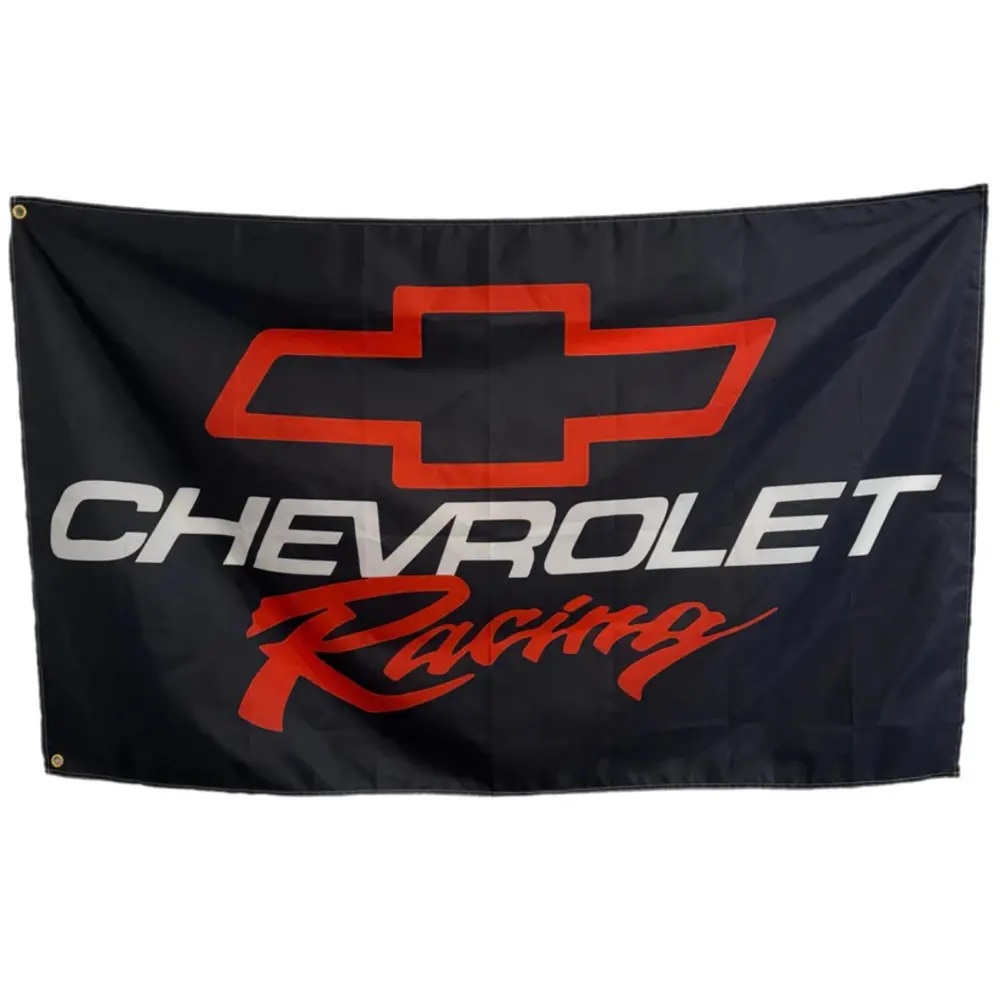 Chevy & Racing Synthetic Flat Banner, 3x5 FT Durable Polyester with 2 Brass Rings, Wall Decor Flags, Backdrops, Decoration Banners, Flags for Room, Fan Gift for Garage Man Cave