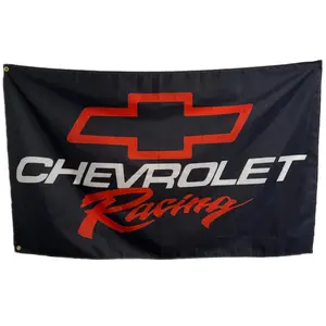 Chevy & Racing Flag Banners, 3x5 FT Durable Polyester Flag with 2 Brass Rings, Ideal for Garage Man Cave, Perfect Gift for Fans