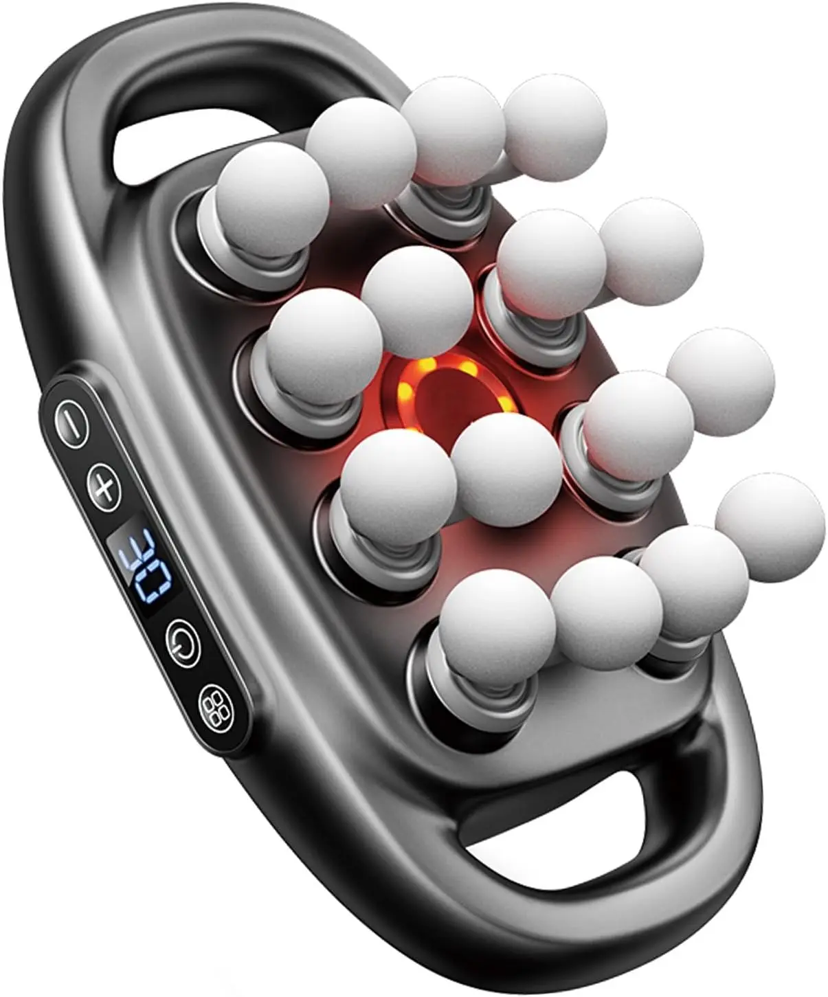 16-Head Massage Gun with 30 Levels & 3 Modes Deep Tissue Percussion Massager for Back Shoulders Legs and Foot Pain Relief Quiet Muscle Massage Gun with Red Light Therapy Adjustable Daily Use Sixteen-Head Model Gift
