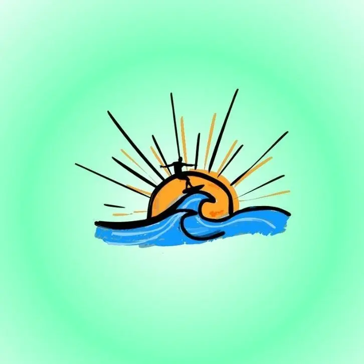 "Surfin' 24/7" Inky Inky Glow in the Dark Temporary Tattoo