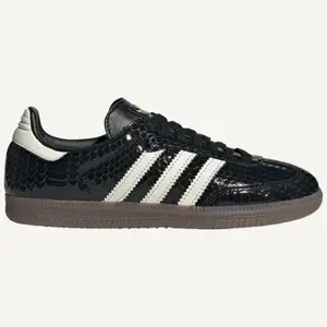 Adidas Originals Women's Black/Off White Snakeskin Samba OG Sneakers, IH9015
