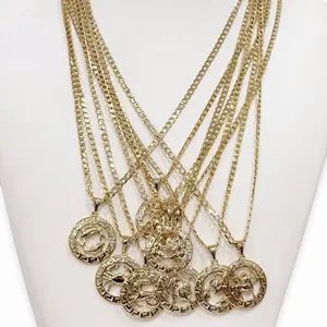 Zodiac sign necklace Cuban link 3 mm 23 inches