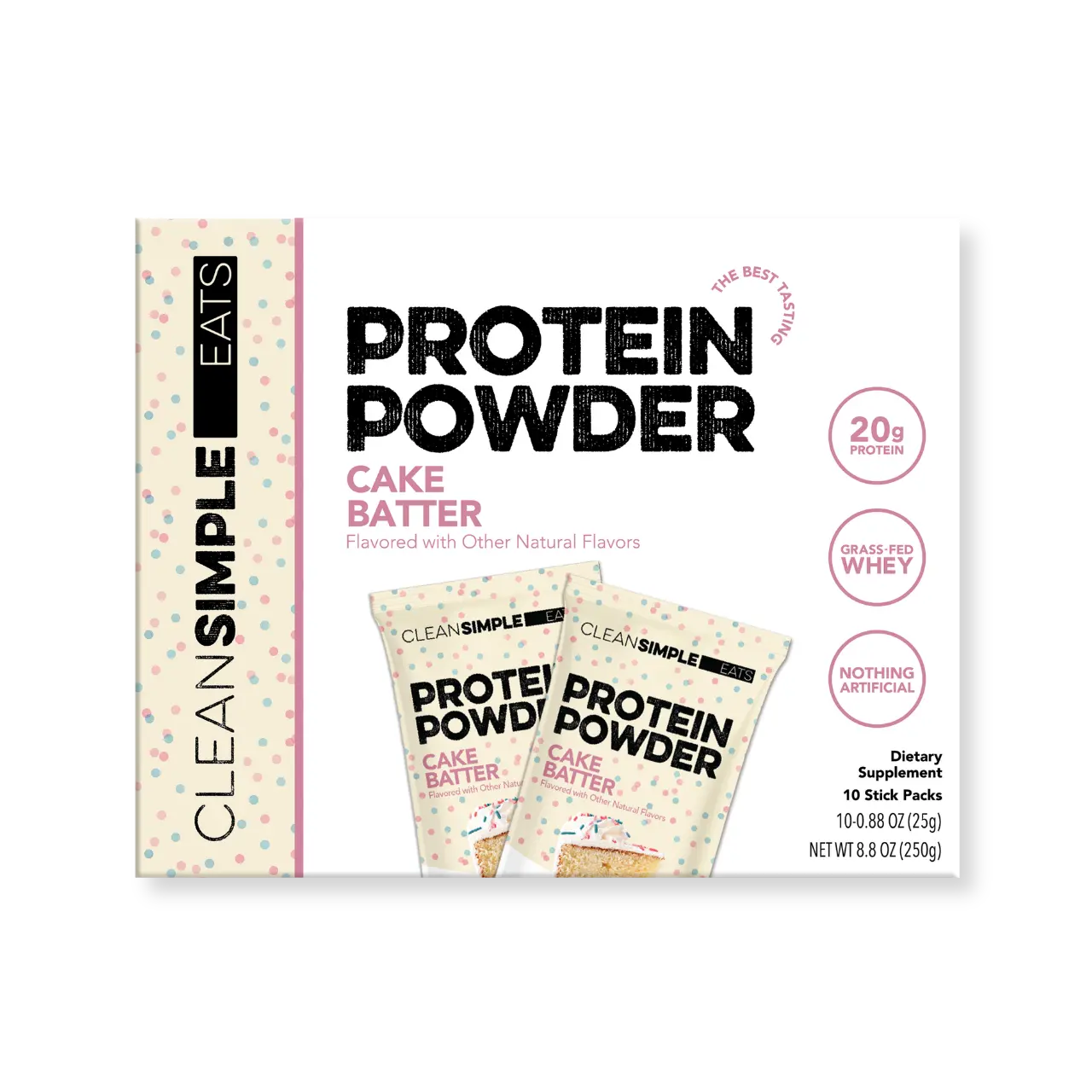 Protein Powder: Cake Batter (10 Single Serving Stick Packs)