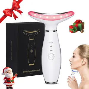 Festival Gifts, 7 Color LED Facial Massager, Beauty Neck Instrument, Skin Care Face Massager, Vibration for Skin Care and Double Chin, Winter & New Year Gift, Valentine's Day Gift, Facial Beauty Massagers