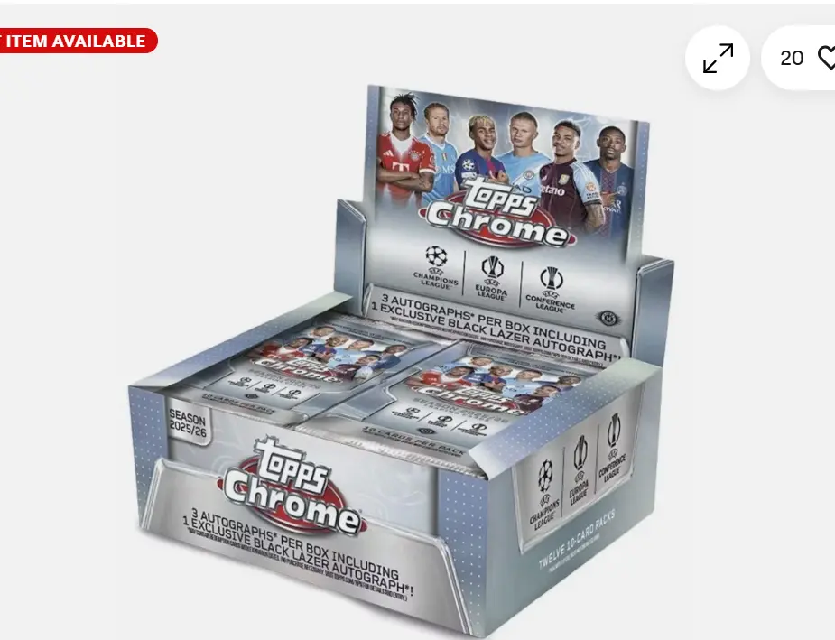 2025-26 Topps Chrome UEFA Jumbo Hobby Box