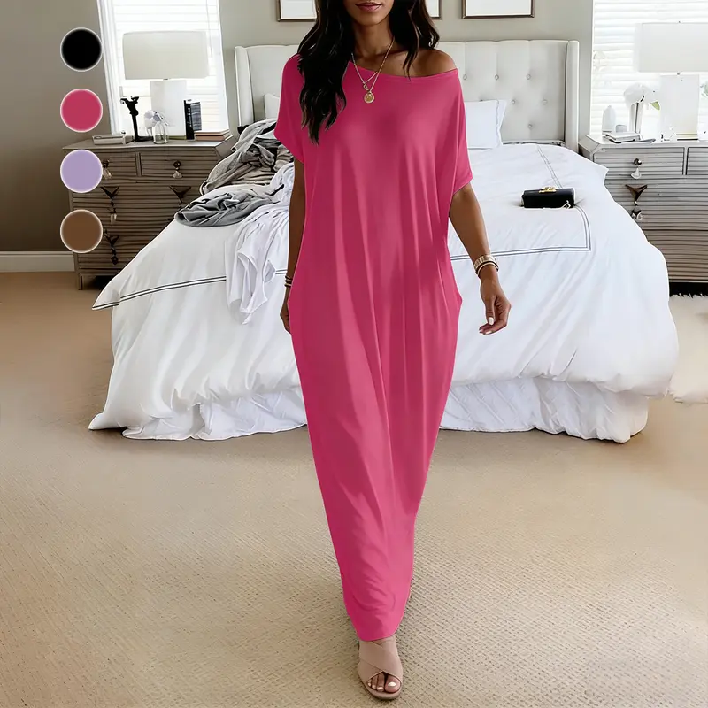 chinese dress ladies Pima Long Sleeve Nightgown in Hydrangea main image 0