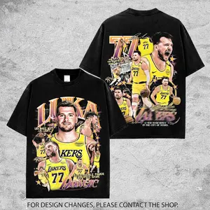 Vintage Luka Doncic Graphic Tee For Laker Nation. Luka 77  Laker Basketball Streetwear Shirt, Oversized Unisex Fan Tee Gift for Men & Women