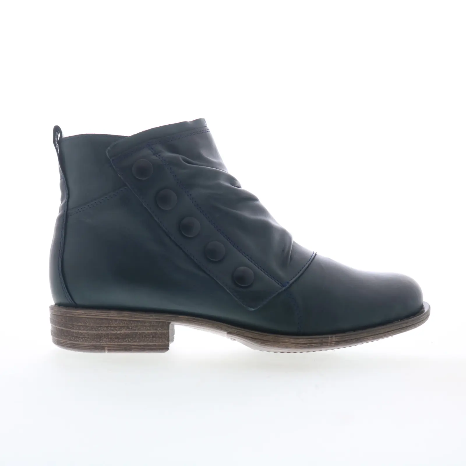 Miz Mooz Lili Womens Blue Leather Zipper Ankle & Booties Boots