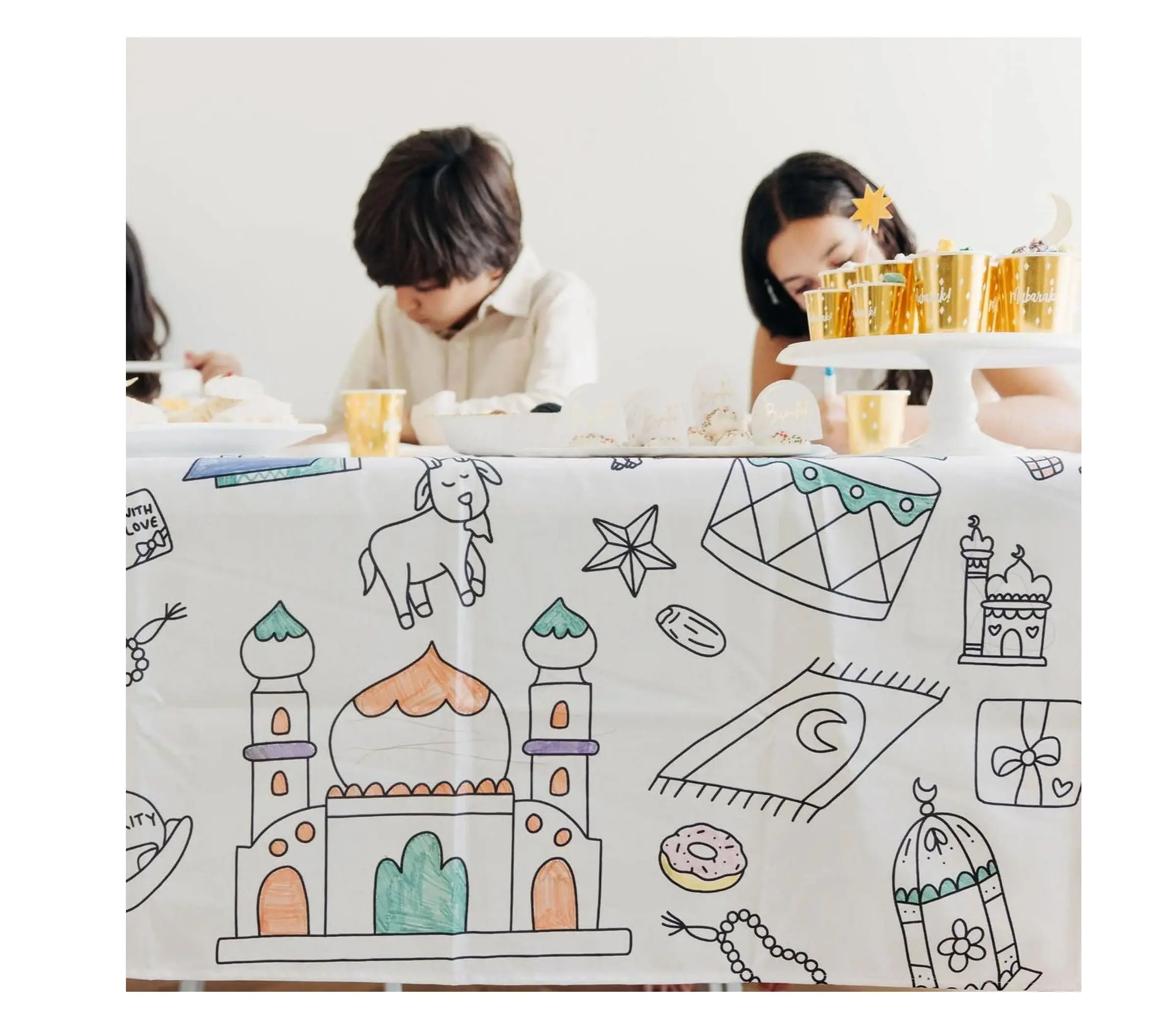 Ramadan Celebration Washable Tablecloth
