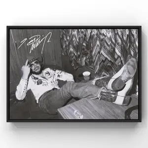 (No Frame) Hank W. JR Autograph Art POSTER Decor Glossy