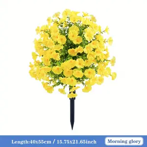 Artificial Flower Trumpet Flower With Ground Stake For Garden Decoration, Eucalyptus Artificial Flower Decoration, Artificial Green Plant, Suitable For Garden, Courtyard, And Outdoor Decoration