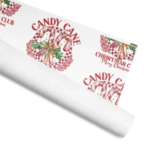 Candy Cane Christmas Day Club Wrapping paper roll