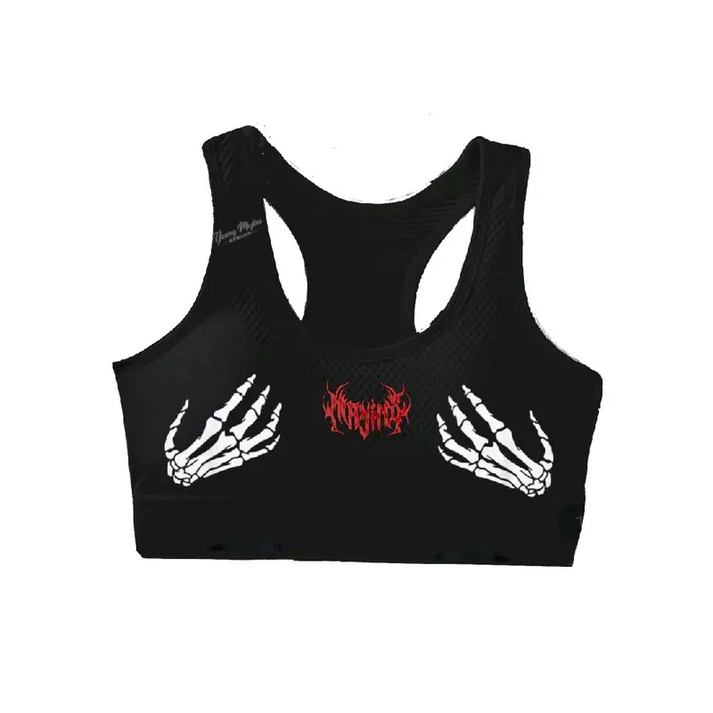 Women's Full Support Wirefree Workout Bra - Elastic Seamless Fabric, Racerback Hike-Ready Sports Bra for Gym, Hiking Activities