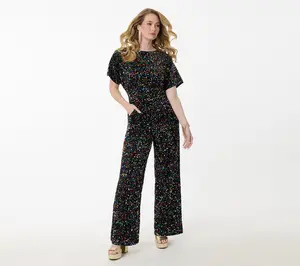 Smak Parlour Rainbow Sequin Wide Leg Jumpsuit