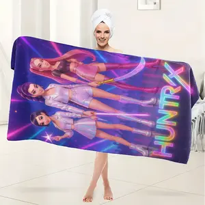 Trendy Anime Bath Towel/swim Towel, Superfine Fiber Material, Soft Absorbent Breathable, Quick Dry Lightweight, Suitable for Bathroom, Swimming, Gym