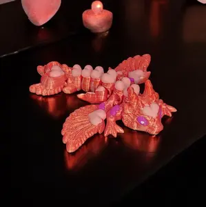 Valentine Baby Dragon - Articulated 3D Printed Decor, Unique Design, Ideal for Gifts and Decor
