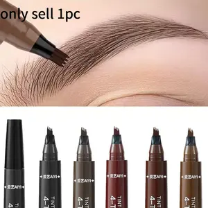 Quick-Dry Faux Fur Liquid Eyebrow Pencil, Even Color, No Clumping, Smooth Waterproof Sweatproof Long-Lasting, Precise Line Drawing