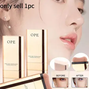 Lightweight Glow Foundation Stick, Dual-ended Foundation with Brush, Waterproof Smudge-proof Foundation for Instant Flawless Skin