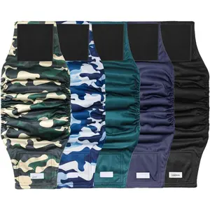 Diapers Male, Premium Washable  Bands for Male Dogs, Pack of 5, High Absorbing Large Male  Wraps for Doggie & Puppy in  or Excitable Urination and (L)