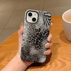 Animal Print Cheetah Zebra Tiger Phone Case , Shockproof Rugged Cover Dual Layer Soft TPU Hard Bumper Shell for iPhone 11 12 13 14 15 Pro 16 Plus 17 Pro Max.MFL62