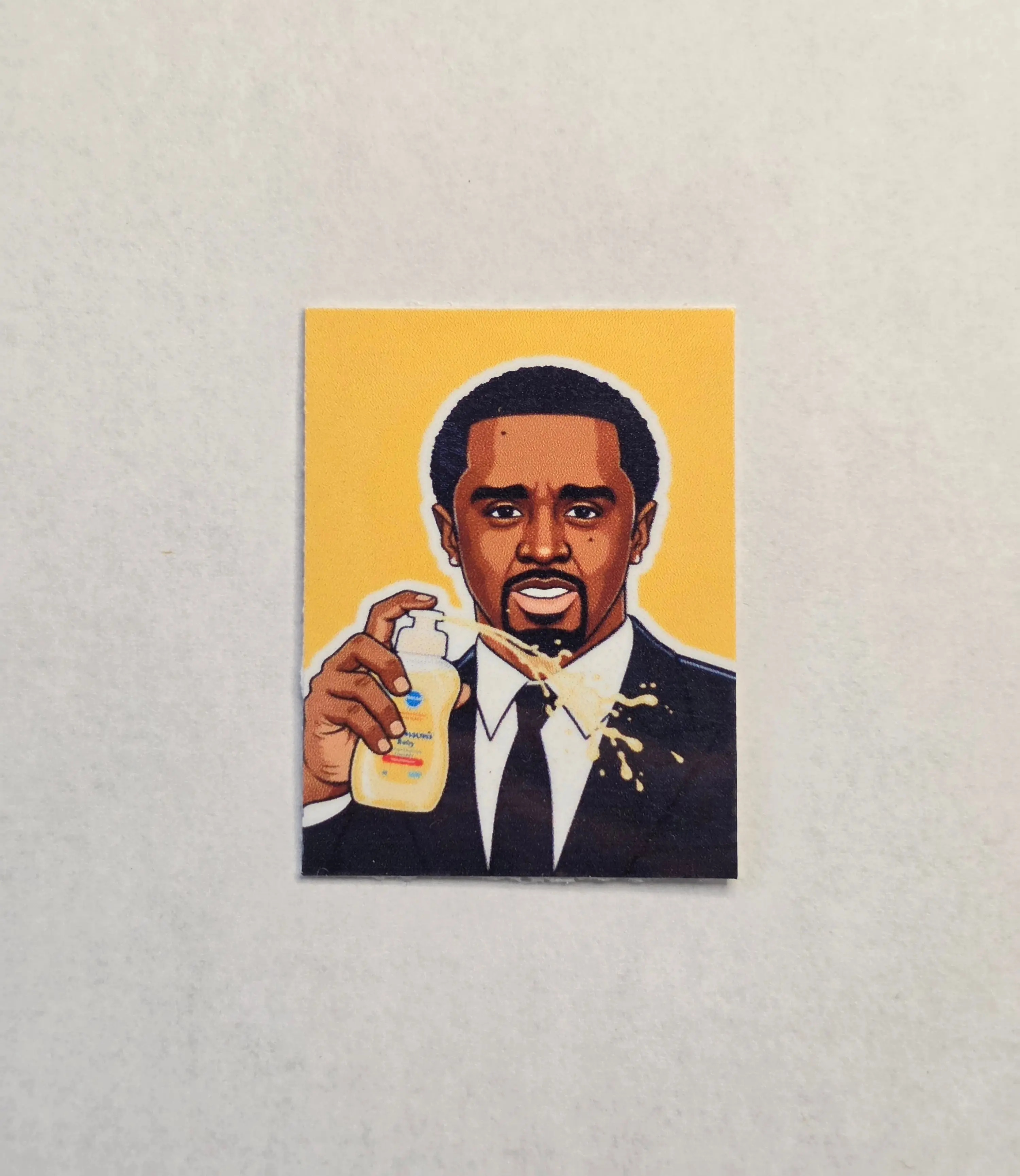 Diddy inspired baby oil sticker