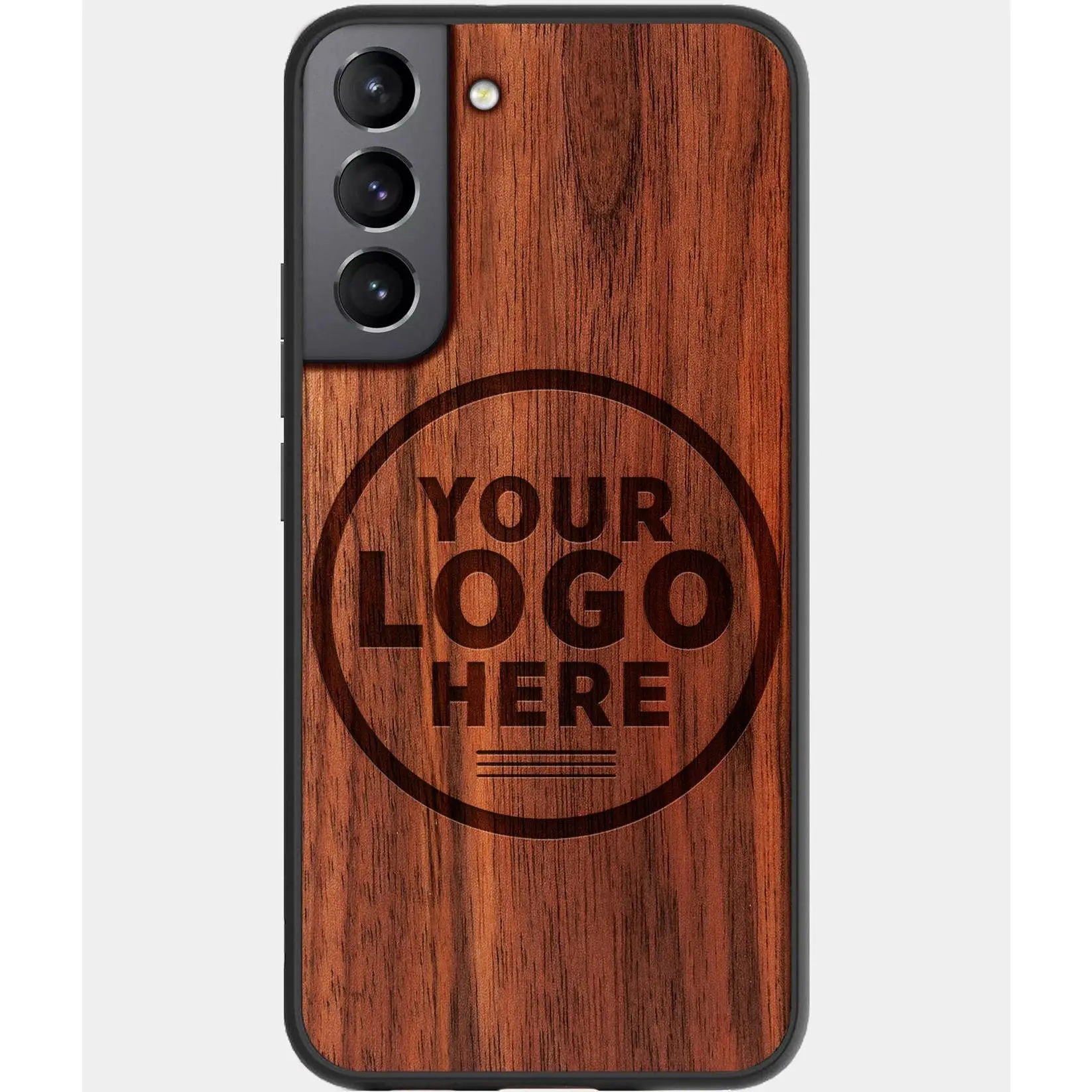 Walnut Wood Galaxy S23 Case - Custom Engraved S23 Cover