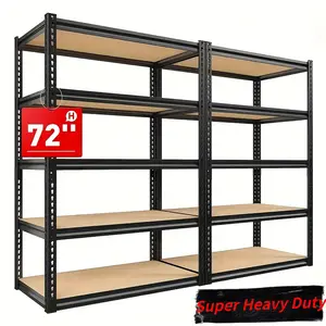 72 Inch Heavy Duty Metal Storage Rack 400LBS Layer Adjustable Height Easy Assembly Industrial Garage Warehouse Home Office Shelves Utility Sorting Rack