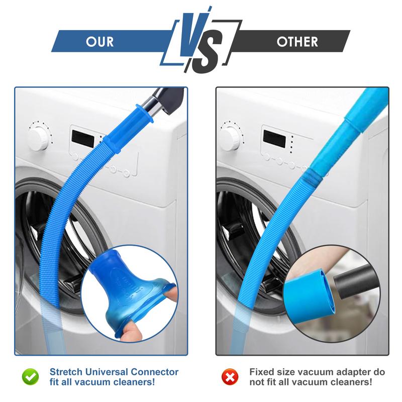 Sealegend 2 Pieces Dryer Vent Cleaner Kit Compatible with All Vacuum Cleaner, Dryer Lint Brush and Vacuum Hose Attachment with Stretch Universal Connector, Quickly Lint Remover