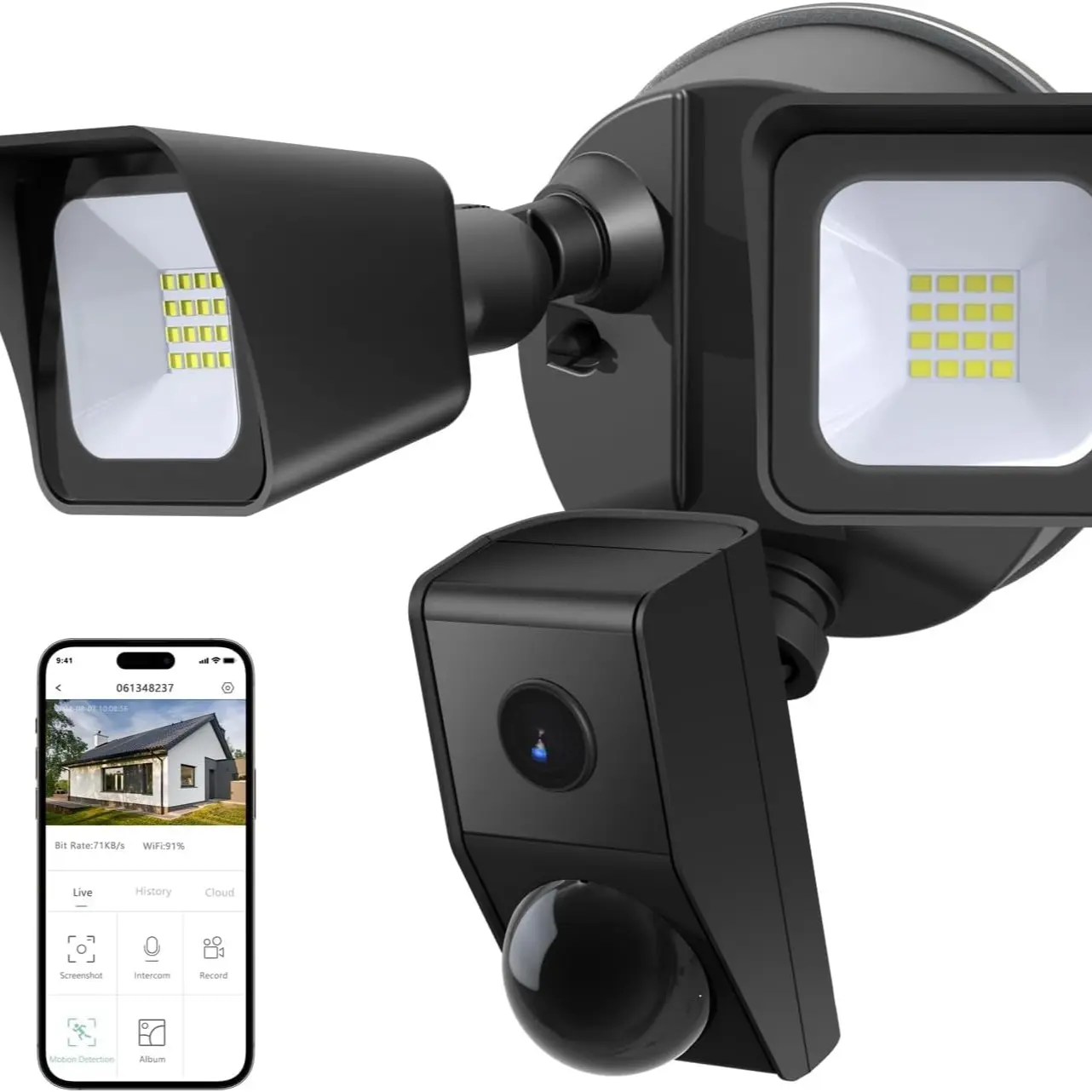 BLACK with SECURITY CAMERAS