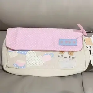 Kawaii Masyumaro Fluffy Fuwa Nyanko Cat Pencil Case for School Cute Pencil Pouch Storage Organizer Makeup Bag Cosmetic Bags Gift