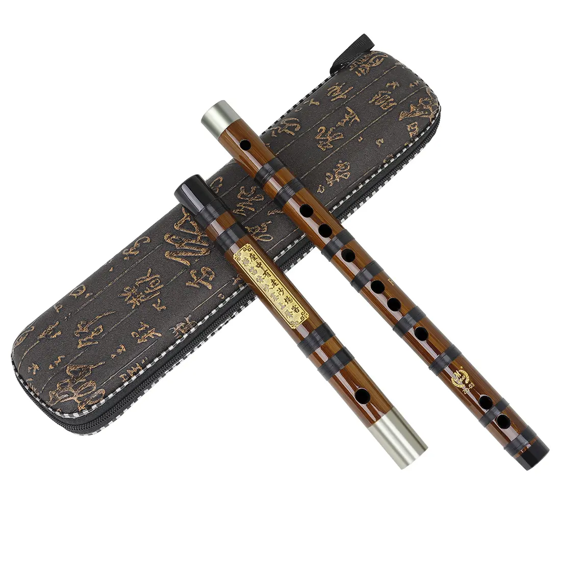 Mei Beite Bamboo Flute with Cloth Storage Box, Durable and Long-Lasting, Ideal for Amateur and Beginner Musicians
