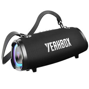 YEAHBOX Sonic Boom Portable Wireless Bluetooth Speaker - 100W (120W Peak) Audio Stereo, IP67 Waterproof, RGB Lights, 9000mAh Power Bank Charging, Dual DSP, Shoulder Strap for Camping, Party