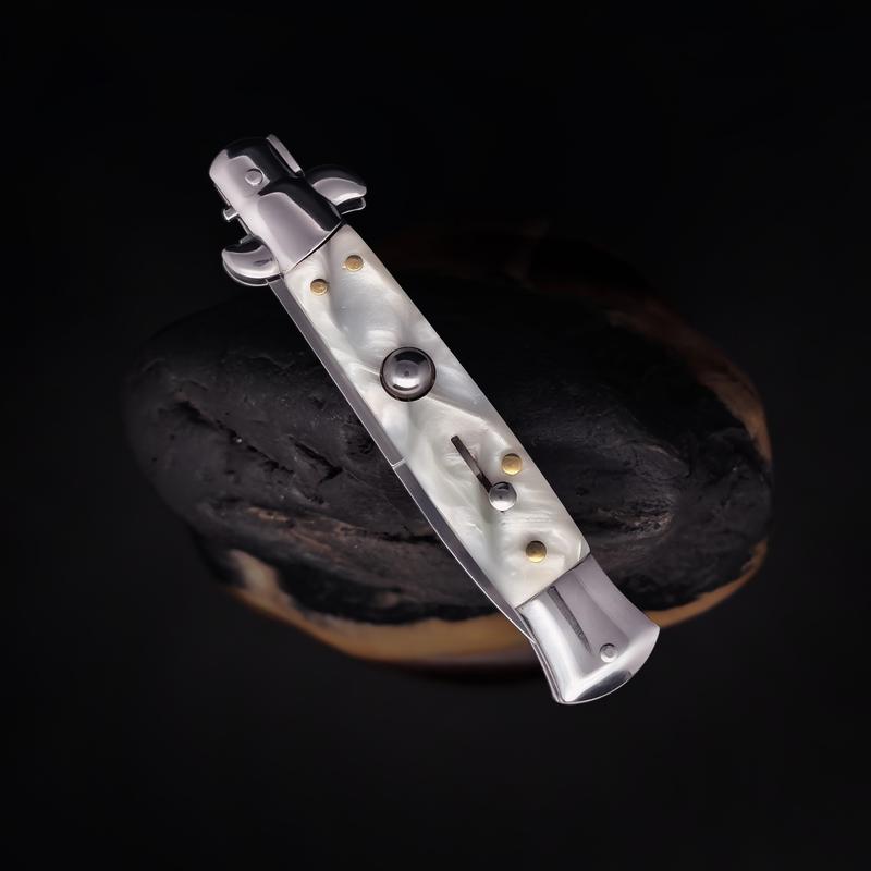 9-inch AKC men's folding knife, EDC pocket knife, sharp blade, comfortable handle, suitable for hiking, outdoor camping, fishing, etc., men's holiday gift