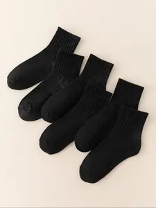 Women's Plain Crew Socks Fit, Sweat-absorbing Anti-odor White Socks, Multipack Basic Mid-calf Socks for Ladies, Women's Hosiery Everyday