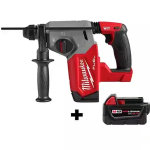 Milwaukee M18 FUEL 18V Lithium-Ion Brushless Cordless 1 in. SDS-Plus Rotary Hammer with 5.0 Ah Battery
