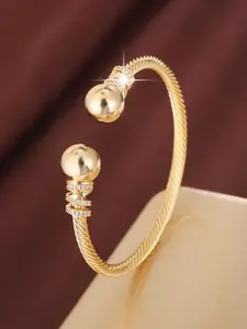 Women's Elegant Rhinestone Decorated Cuff Bangle, Exquisite Trendy Bangle for Women & Girls, Fashionable Jewelry for Daily & Party Decoration, Rhinestone Decor Bangles