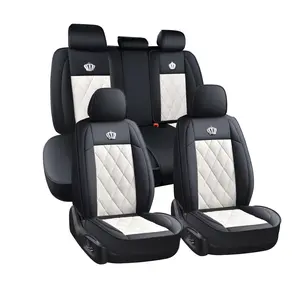 Universal Fit Car Seat Covers Front & Rear Full Coverage, Queen Sparkle Rhinestone Crown Decoration, Luxurious Car Interior Accessories