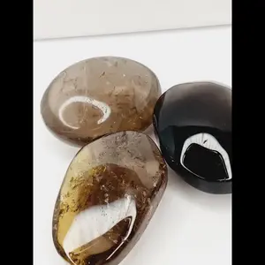 🌌 Smoky Quartz Palmstones - Intuitive Pick 🖤