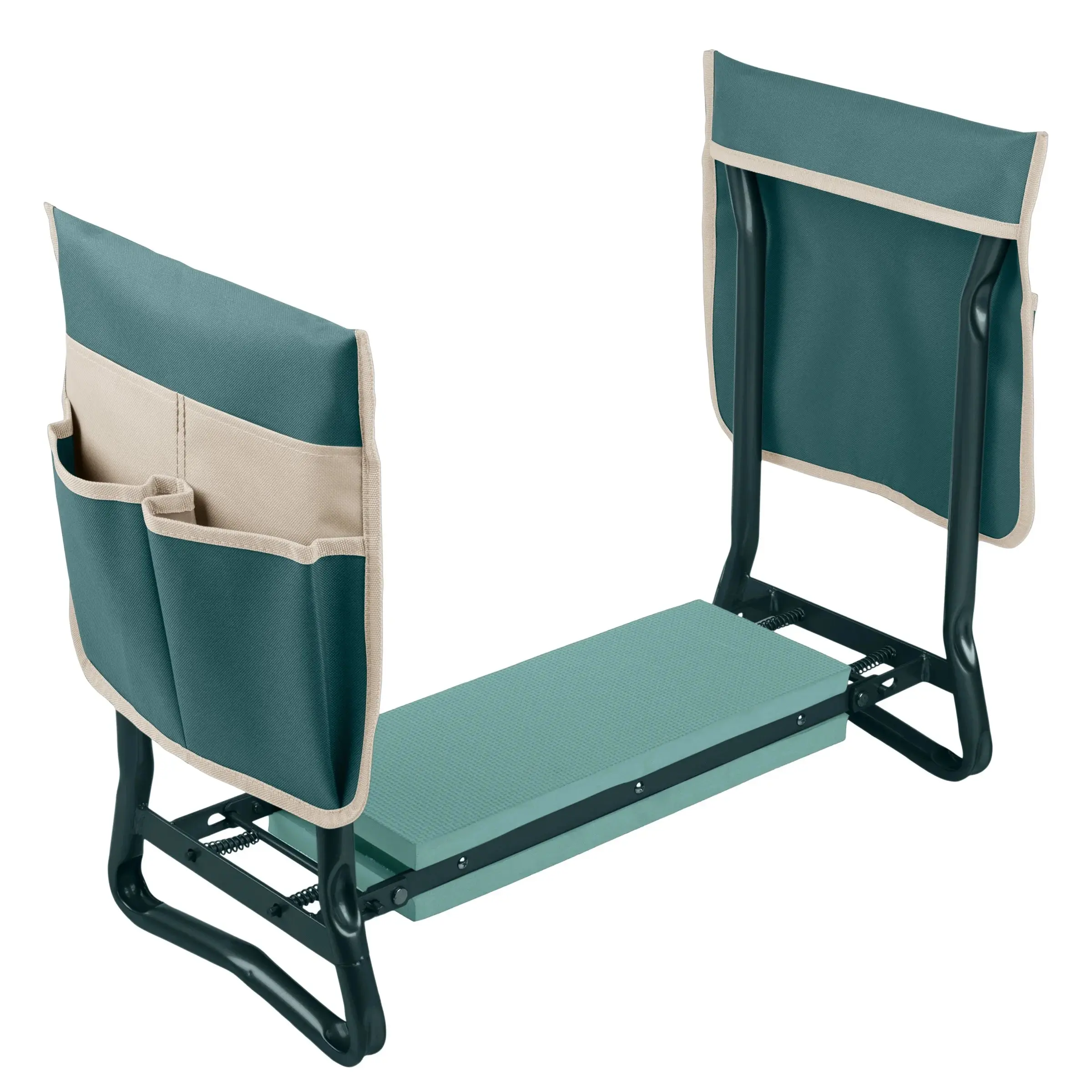 2-In-1 Garden Kneeler & Stool – Folding Bench with EVA Pad & Tool Pouches