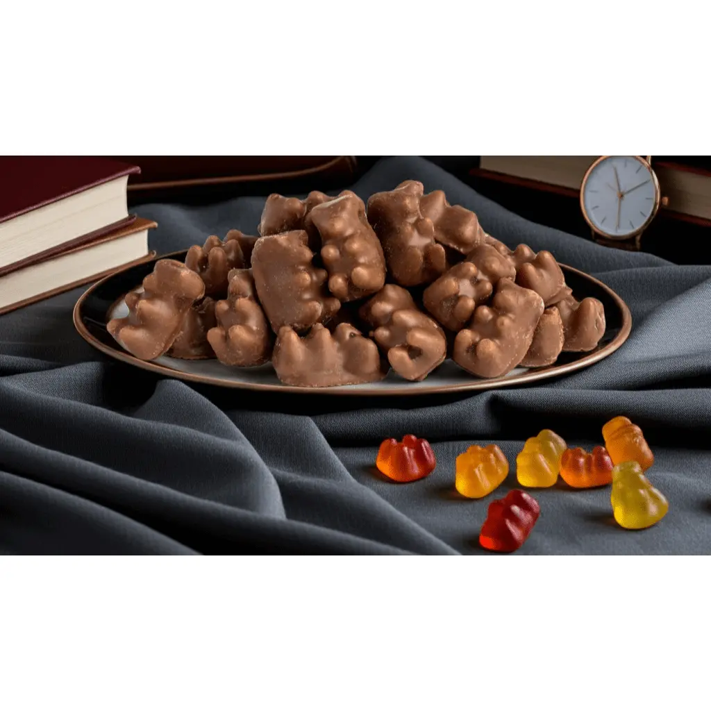Milk Chocolate-Covered Fruit Juice Gummy Bears — Half Pound Bag