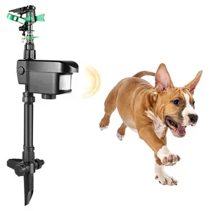 Motion Activated Sprinkler Solar Animal Repellent with Infrared Sensor 120 Degree Detection Range Adjustable Water Spray Angle 0 to 270 Degree for Garden Lawn Farm Yard Pest Deterrent