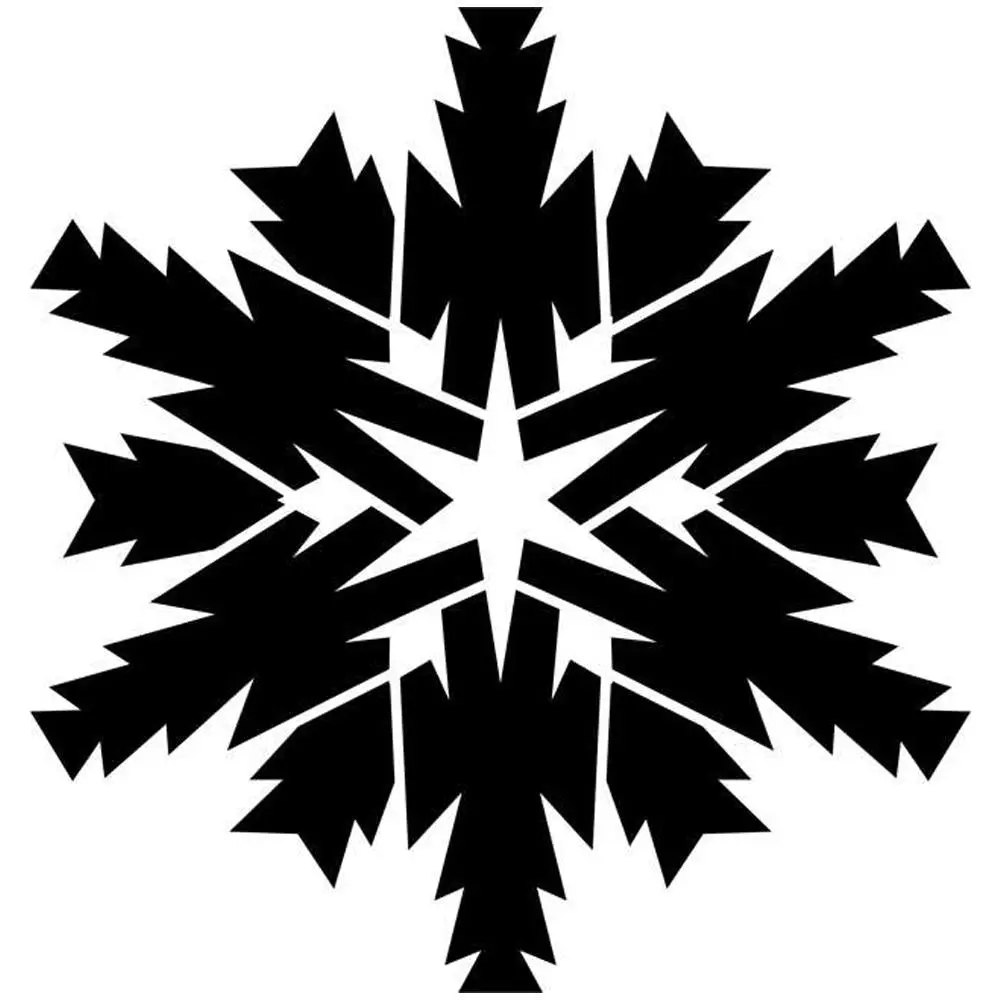 Twelve Sided Star Snowflake Craft Stencil
