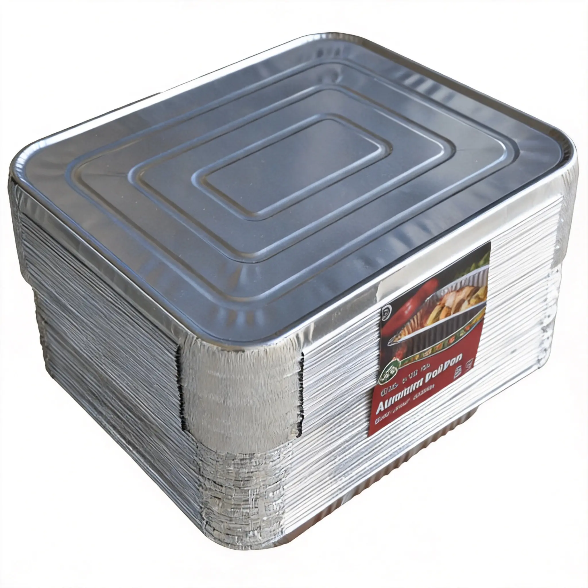 30 Pack Heavy Duty 9*13 Aluminum Foil Pans with Lids, Thick Disposable Trays for Baking, Grilling, Roasting & Food Storage, Oven Air Fryer Freezer Safe