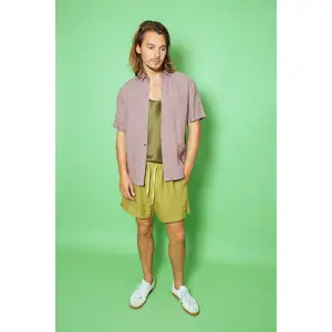 Boyfriend Linen Shirt Mink Man