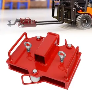 OEDRO 2'' Forklift Trailer Hitch Receiver for Dual Pallet Forks, 6500lbs Towing Capacity Forklift Tow Hitch Attachment Adapter for 2'' Class III & IV Inserts