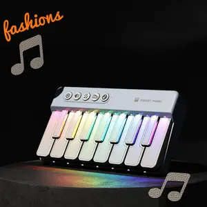 Mini Pocket Electronic Digital Keyboard, Multifunctional Portable Light Music Keyboard, Music Toy for Boys & Girls, Educational Toy for Beginners
