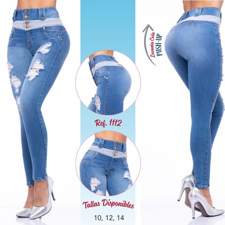 Diseñados con pinzas estratégicas que realzan tus glúteos de forma natural jeans Colombianos
